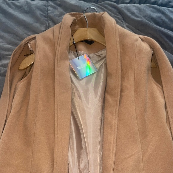 Missguided Jackets & Blazers - Misguided caramel Sleeveless Peacot Brandnew with tags